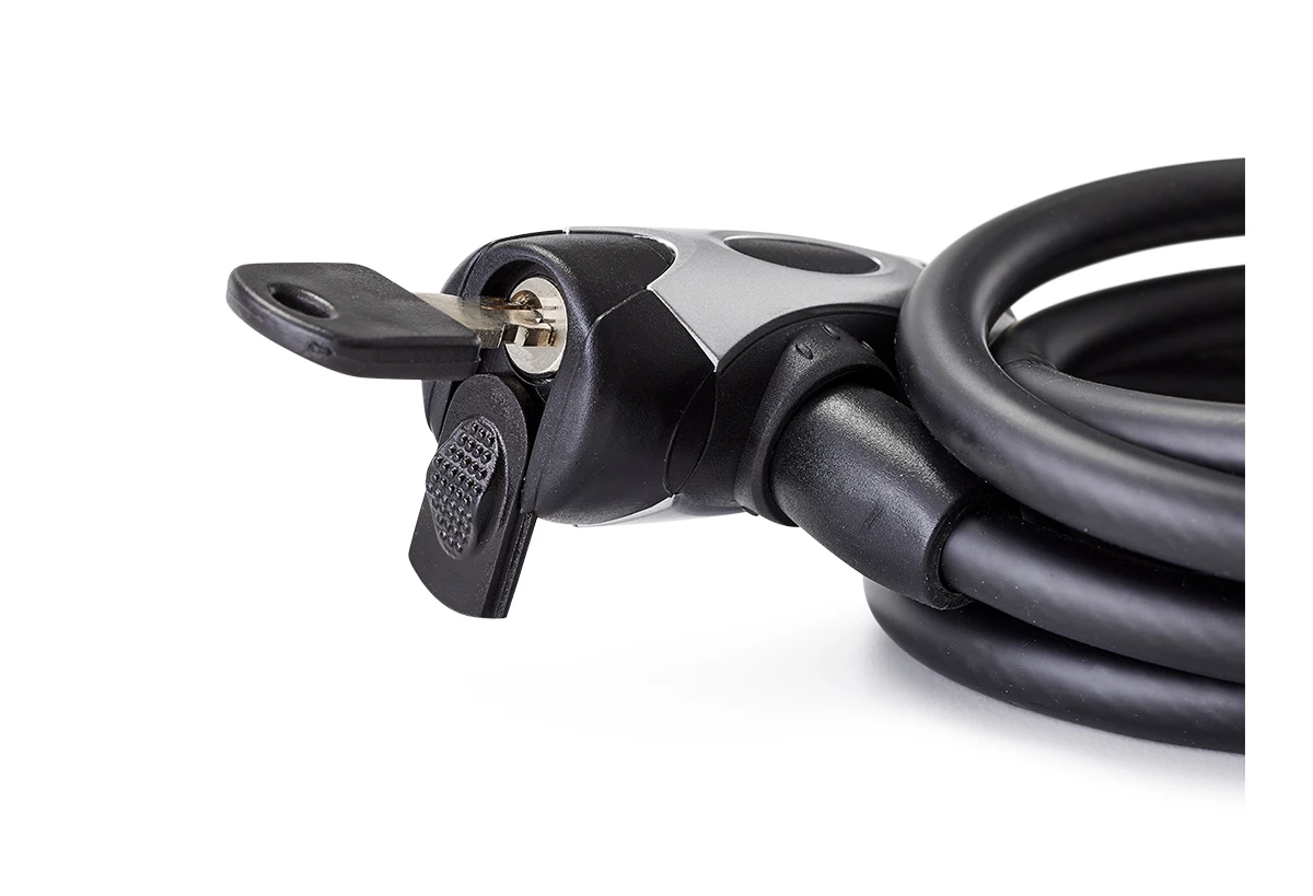 INNERGY Sort Spirallås med nøgle & holder