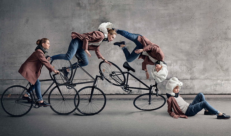 Hövding cykelhjelm uheld funktion i steps