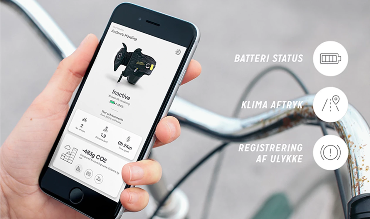 Hövding 3 app mobil