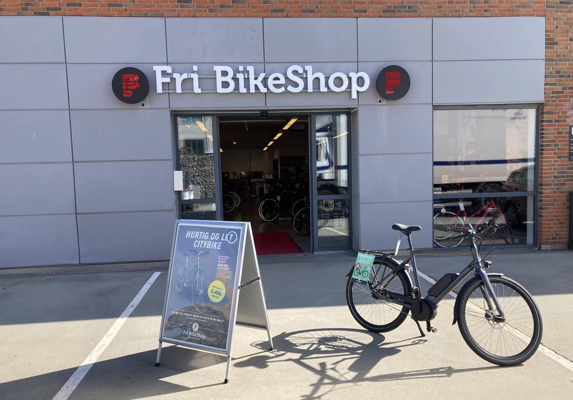 Fri Bikeshop Aabenraa Butiksfacade